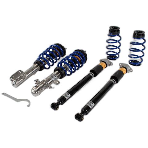 GENUINE FORD 2317842 FIESTA COILOVER SUSPENSION KIT STAINLESS STEEL WITH POWDER COATED SPRINGS IN FORD PERFORMANCE BLUE
