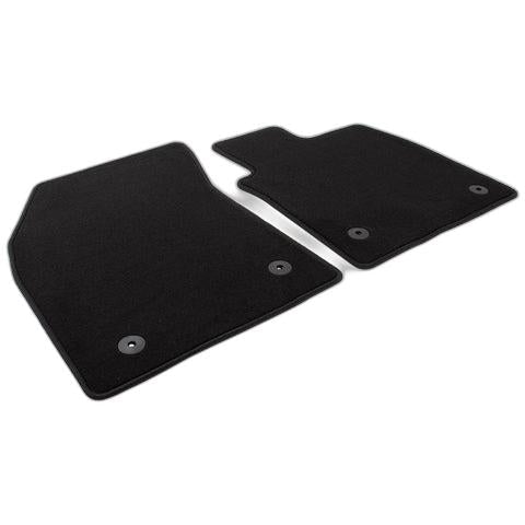GENUINE FORD 2367747 FOCUS FRONT CARPET FLOOR MATS BLACK, FOR VEHICLE WITH MANUAL TRANSMISSION, 2018 - 2021