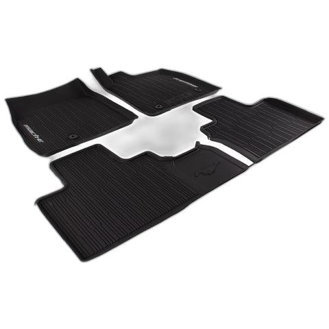 GENUINE FORD 2465290 MUSTANG MACH-E FRONT & REAR RUBBER FLOOR MAT BLACK WITH LOGO 2020 - ONWARDS