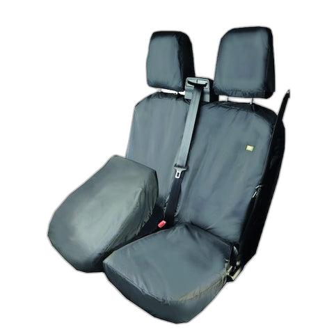 GENUINE FORD FCPBLK661 TRANSIT CUSTOM HDD* SEAT COVER DOUBLE PASSENGER SEAT, BLACK