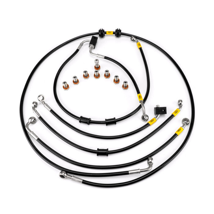 HEL Performance HBF7015 Flexible ABS Replacement Brake Lines Stainless Steel Braided