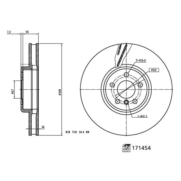 FEBI BILSTEIN FE171454 Brake Disc
