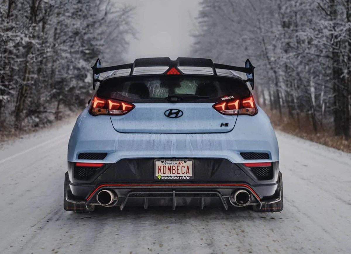Adro A10A20-1502 Hyundai Veloster N Carbon Fibre Rear Spoiler Wing V2 (2019+)
