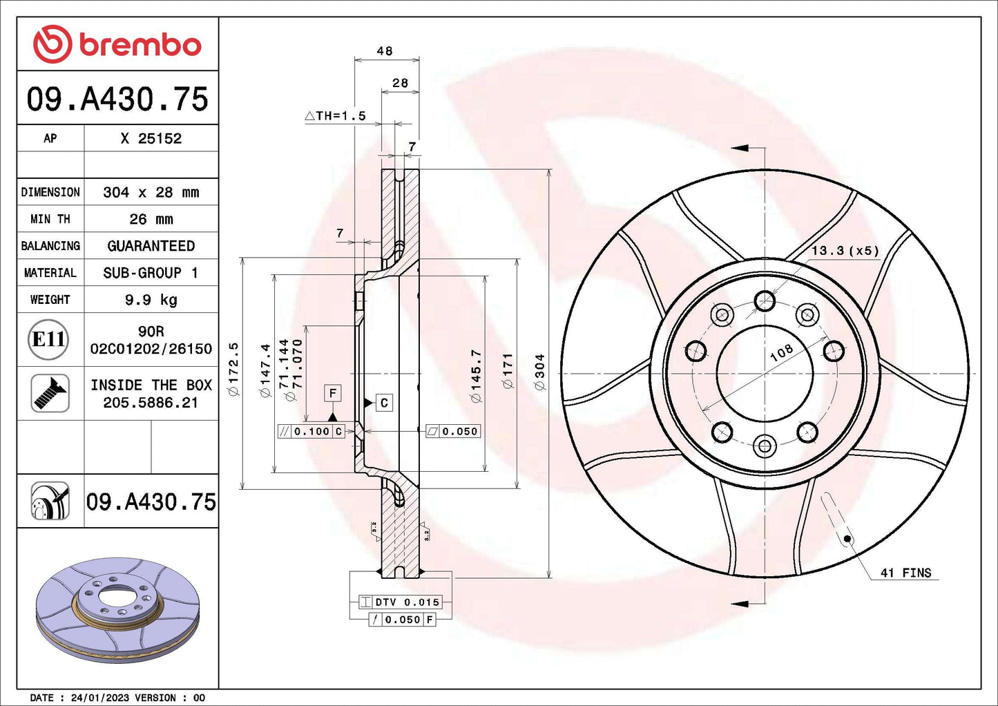 BBP 41275BBP Disc Brake Caliper Repair Kit