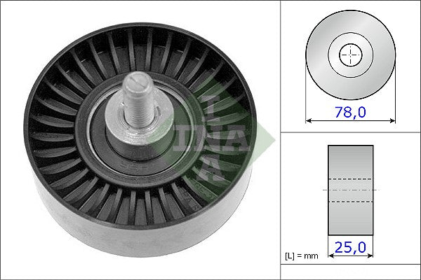 INA 532070510 V-Ribbed Belt Deflection/Guide Pulley