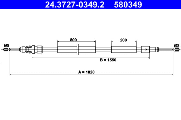 BOSCH 1987477054 Parking Brake Cable Pull