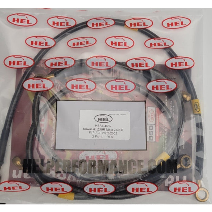 HEL Performance CL-HBK4682-STEALTH Stainless Steel Braided Brake Lines (Full Length Race)