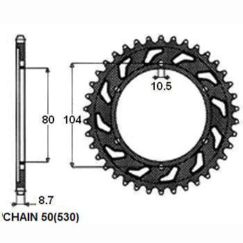 SUNSTAR SUNR1-5344-38 Chain Sprocket