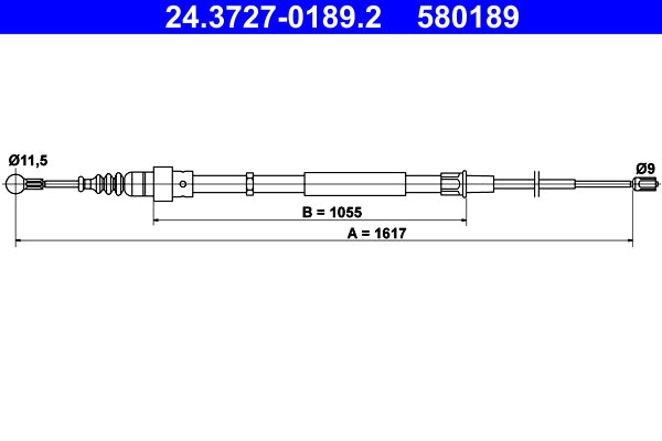BOSCH 1987482028 Parking Brake Cable Pull