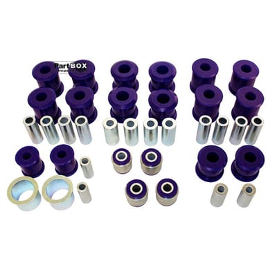 SuperPro KIT035HK Toyota Land Cruiser 55-Series 1971-1980 Front & Rear Leaf Spring Bushing Kit - 24 Bushes