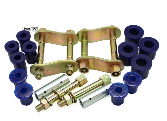 SuperPro KIT143SK Mitsubishi Triton 2006-2015 Rear Leaf Spring - Bushing and Greaseable Shackle/Pin Kit