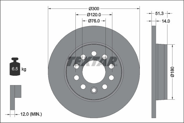 TEXTAR 92345203 Brake Disc