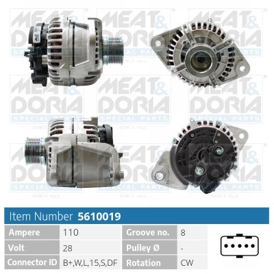 MEAT & DORIA MD5610019 Alternator