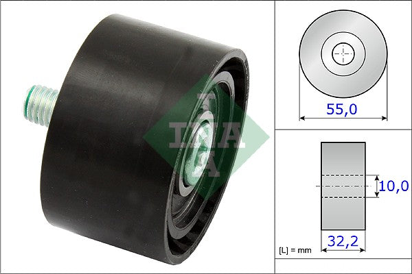 INA 532065910 V-Ribbed Belt Deflection/Guide Pulley