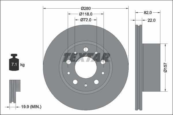 TEXTAR 92344903 Brake Disc