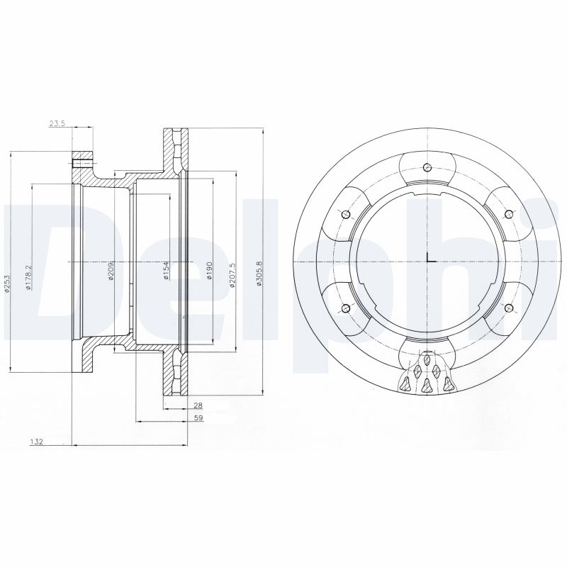 DELPHI BG9069 Brake Disc