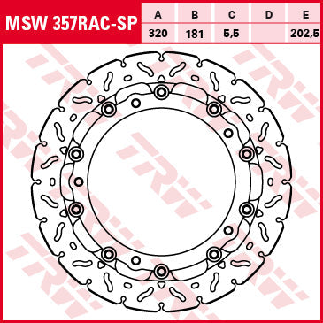 TRW MOTO MSW357RAC-SP Brake Disc