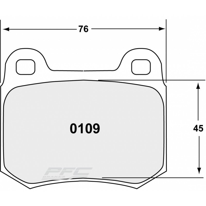PFC 0109.97.15.44 REAR BRAKE PADS RACE 97 CMPD 15 MM FOR SUBARU STI / MITSUBISHI EVO 5-9 / NISSAN 350Z