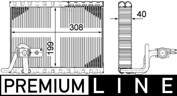 MAHLE AE124000P Air Conditioning Evaporator
