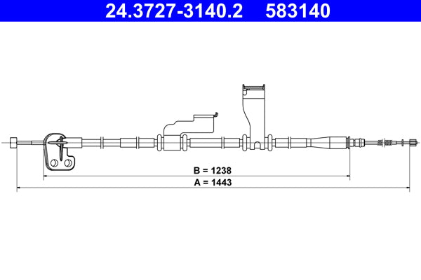 BOSCH 1987477442 Parking Brake Cable Pull