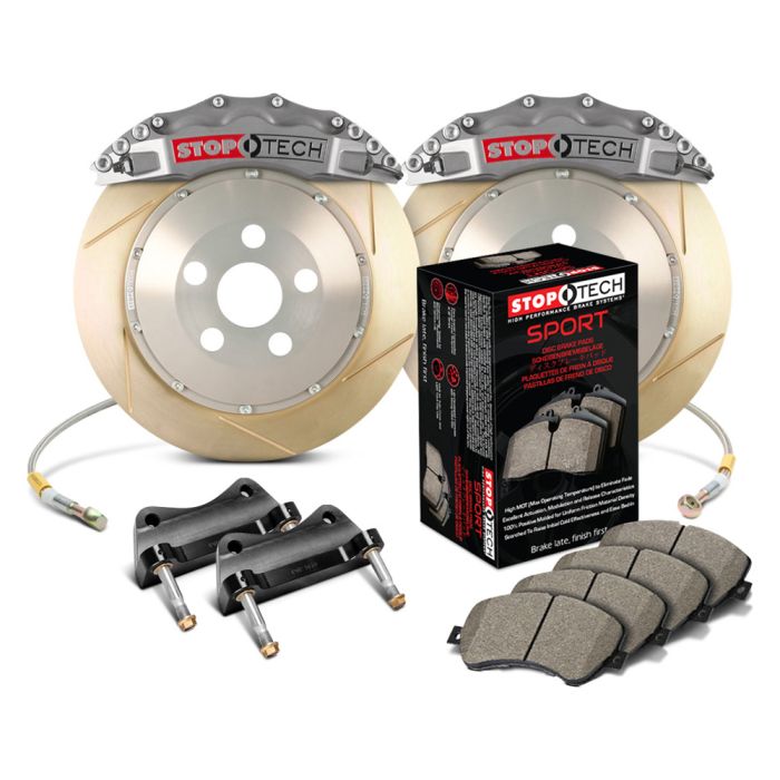 StopTech 83.114.6800.R3 Trophy Sport Big Brake Kit - Front - 380x32mm Slotted & Zinc Coated - STR-60 Anodized