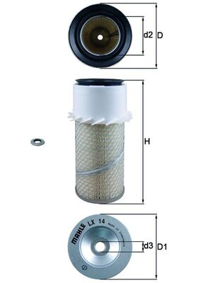 Mahle LX14 - Air Filter
