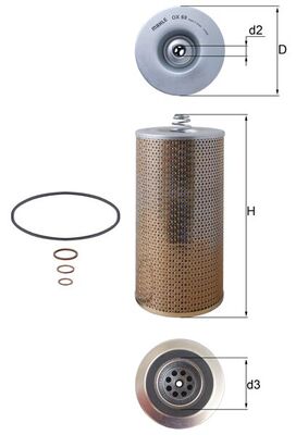 Mahle OX69D - Oil Filter