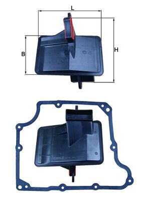Mahle HX166D - Hydraulic Filter, automatic transmission