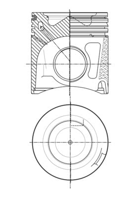 Mahle 007PI00147000 - Piston with rings and pin