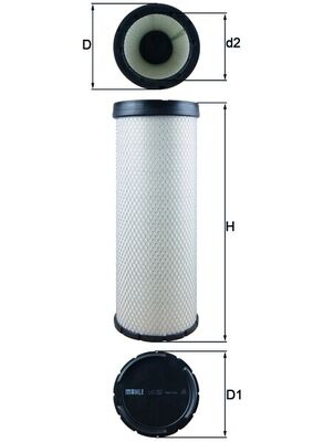 Mahle LXS252 - Secondary Air Filter