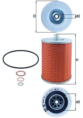 Mahle OX71D - Oil Filter