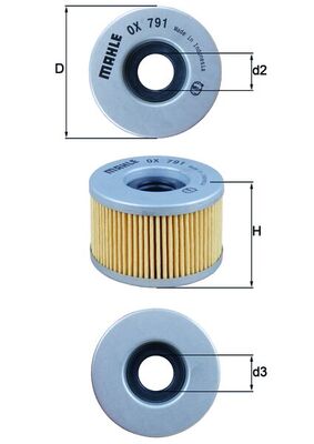 Mahle OX791 - Oil Filter