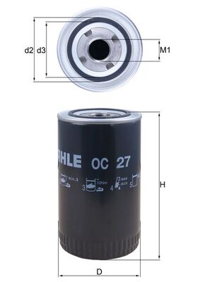 Mahle OC27 - Oil Filter