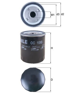 Mahle OC198 - Oil Filter