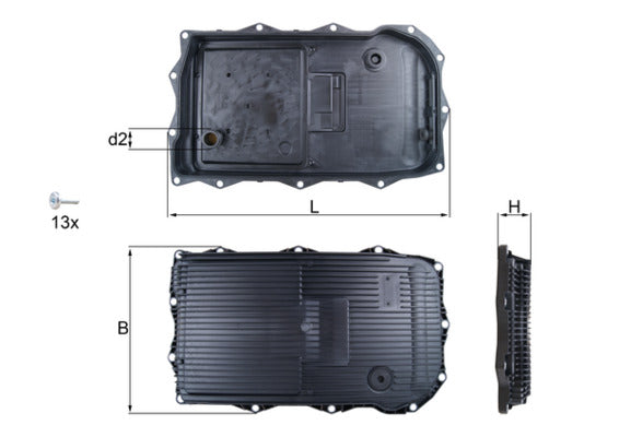 Mahle HX184KIT - Oil Sump, automatic transmission