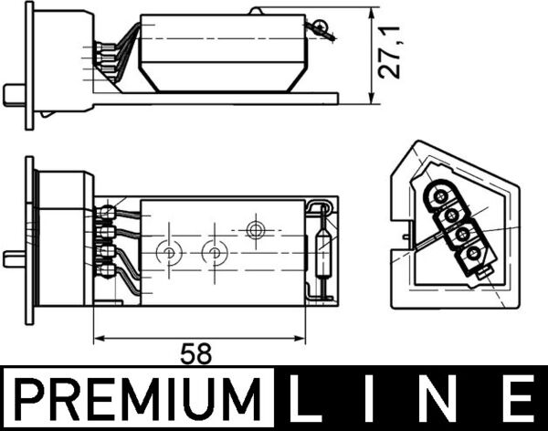 Mahle ABR11000P - Resistor, interior blower