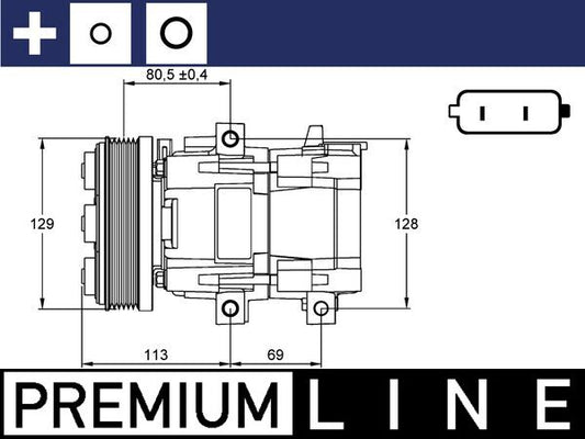 Mahle ACP101000P - Compressor, air conditioning