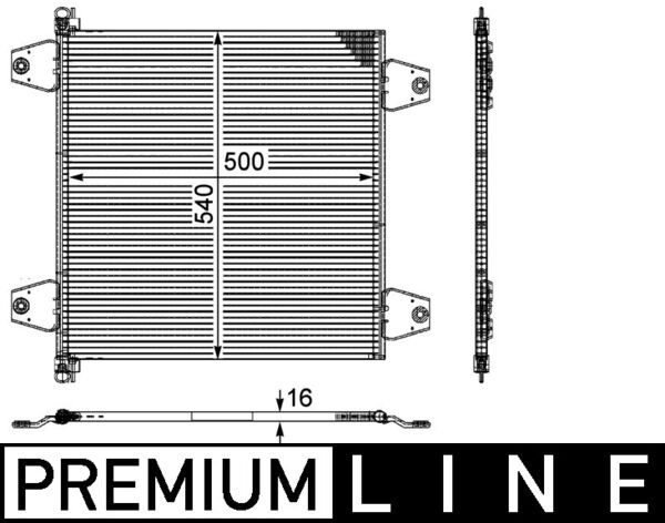 Mahle AC121000P - Condenser, air conditioning