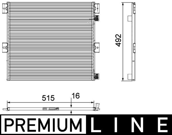 Mahle AC125000P - Condenser, air conditioning