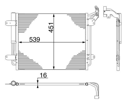 Mahle AC12000S - Condenser, air conditioning