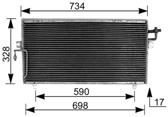 Mahle AC187000S - Condenser, air conditioning