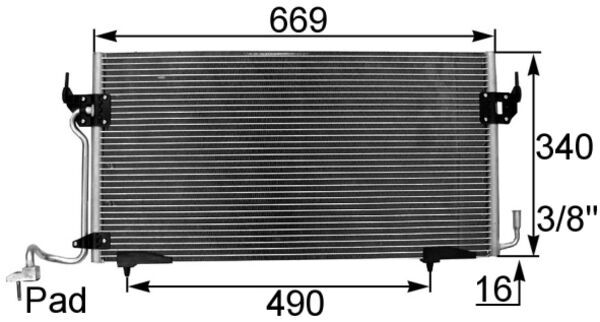 Mahle AC206000S - Condenser, air conditioning