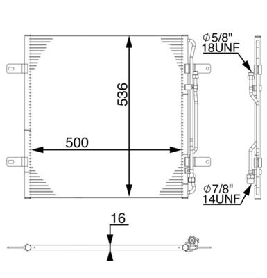 Mahle AC284000S - Condenser, air conditioning