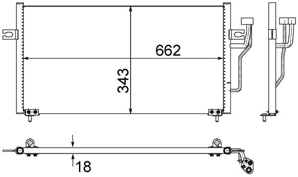 Mahle AC458000S - Condenser, air conditioning