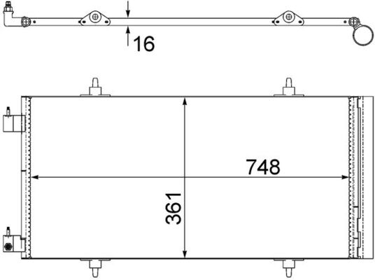 Mahle AC465000S - Condenser, air conditioning