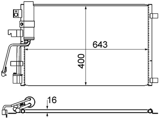 Mahle AC607001S - Condenser, air conditioning