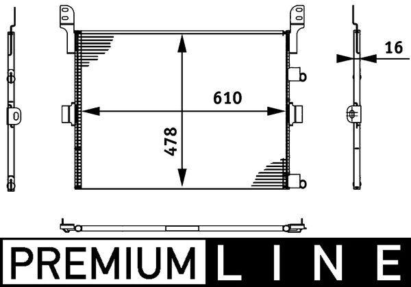 Mahle AC673000P - Condenser, air conditioning