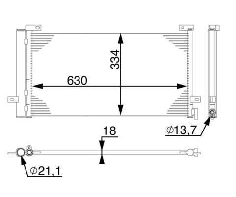 Mahle AC74000S - Condenser, air conditioning
