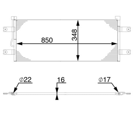 Mahle AC783000S - Condenser, air conditioning