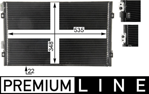 Mahle AC820000P - Condenser, air conditioning